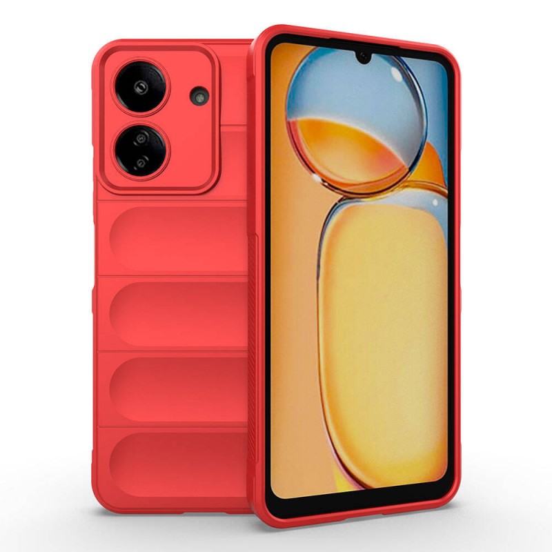 Xiaomi Poco C65 Kılıf Esnek TPU Oyuklu Arka Yüzey Tasarımlı Zore Etnik Silikon Kapak