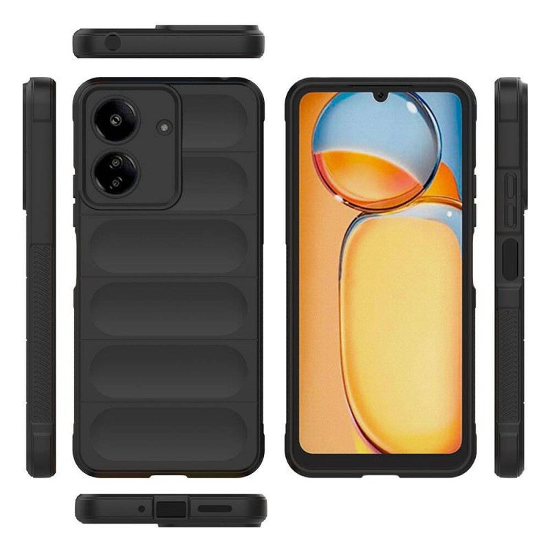 Xiaomi Poco C65 Kılıf Esnek TPU Oyuklu Arka Yüzey Tasarımlı Zore Etnik Silikon Kapak