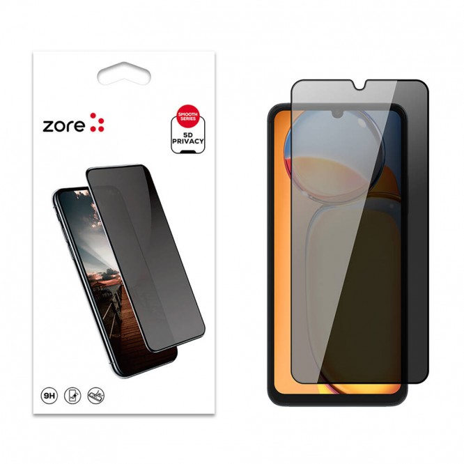 Xiaomi Redmi 13C Zore New 5D Privacy Temperli Ekran Koruyucu