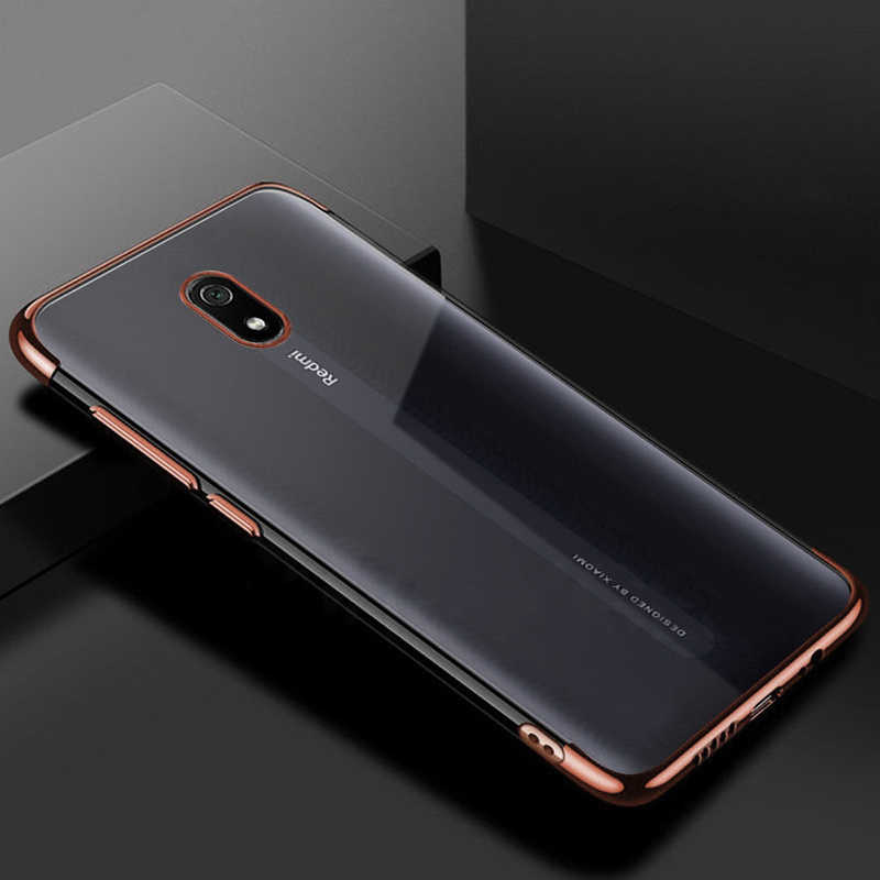 Xiaomi Redmi 8A Kılıf Zore Dört Köşeli Lazer Silikon Kapak