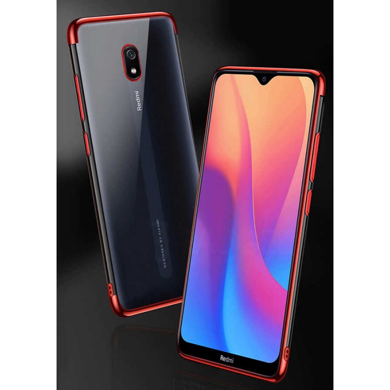 Xiaomi Redmi 8A Kılıf Zore Dört Köşeli Lazer Silikon Kapak