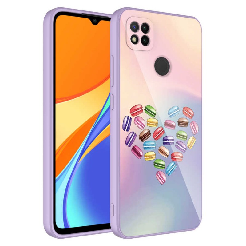 Xiaomi Redmi 9C Kılıf Kamera Korumalı Desenli Sert Silikon Zore Epoksi Kapak