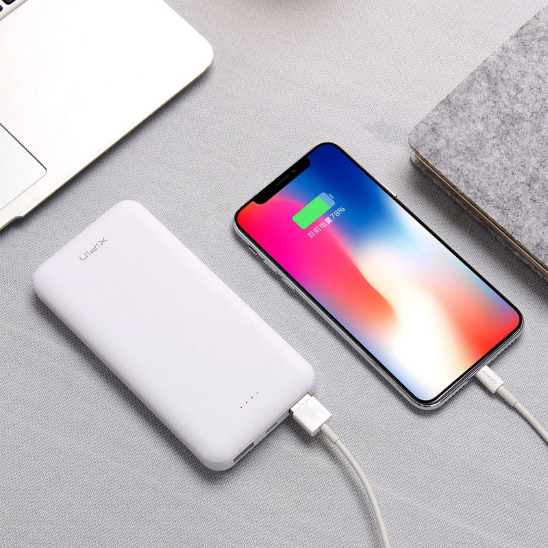 Xipin PX102 Hızlı Şarj Özellikli LED Göstergeli Dual USB Taşınabilir Akıllı Powerbank 10000mAh