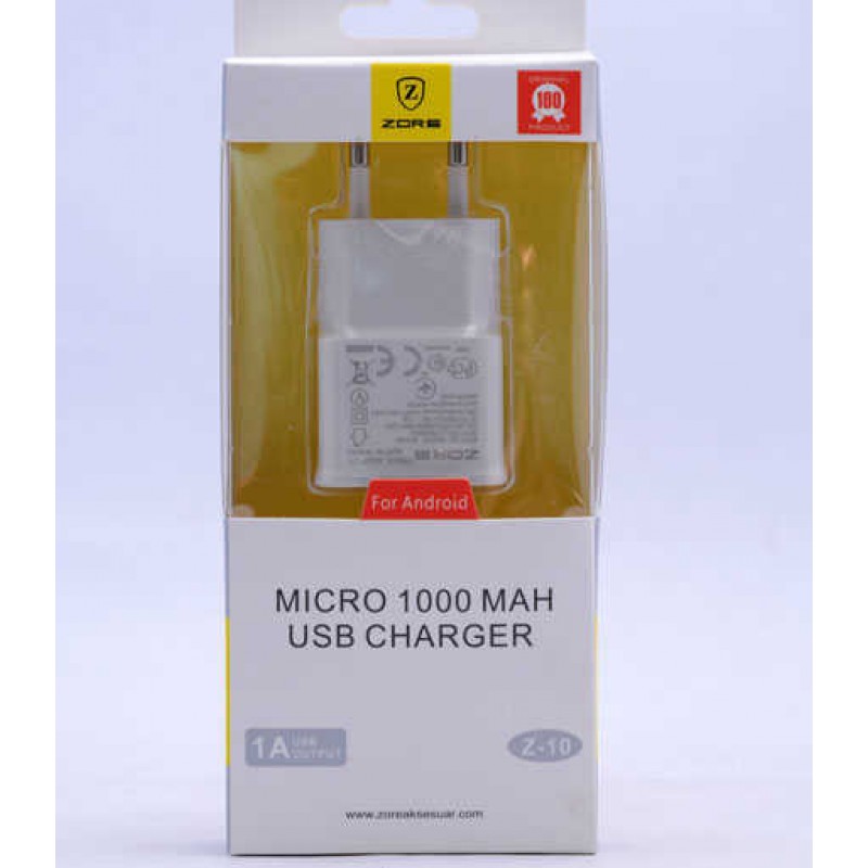 Zore Gold Micro 1000 MAH Usb Şarj Kafa Z-10