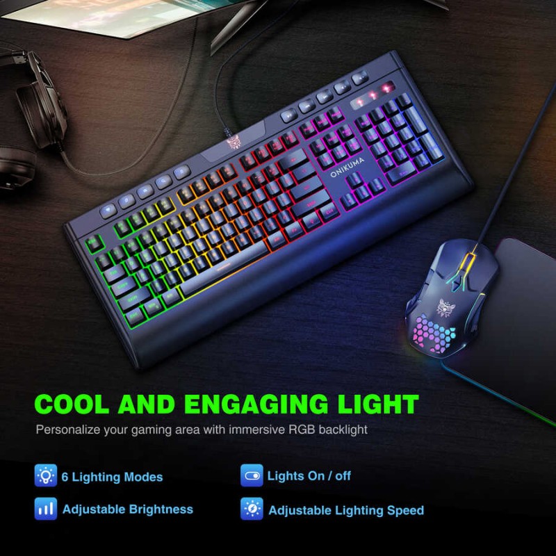 Zore Onikuma G21 RGB Oyuncu Klavye Mouse Seti