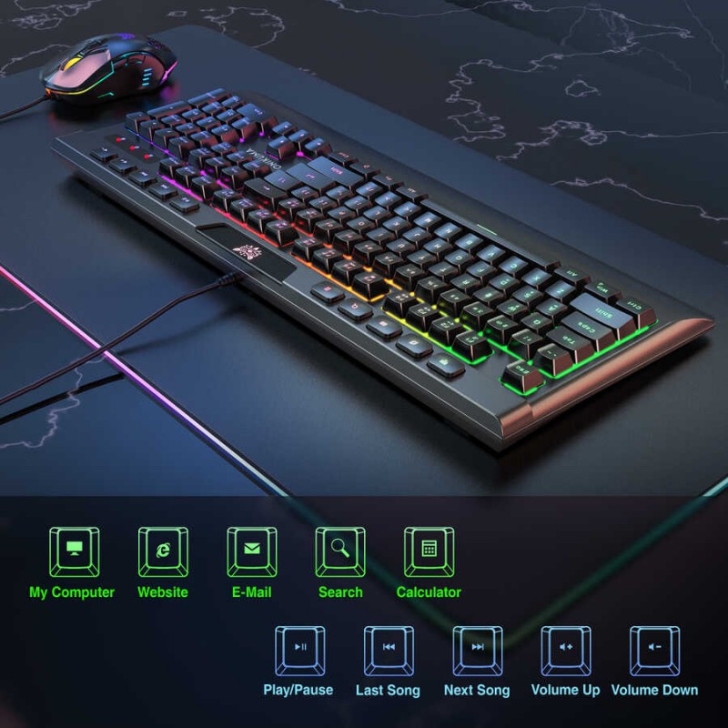 Zore Onikuma G21 RGB Oyuncu Klavye Mouse Seti