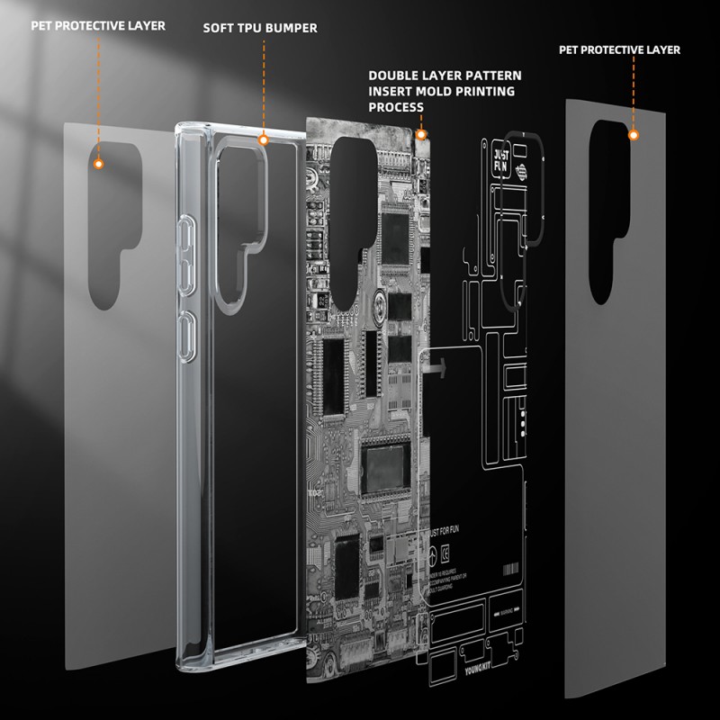 Galaxy S23 Ultra Kılıf YoungKit Technology Serisi Kapak